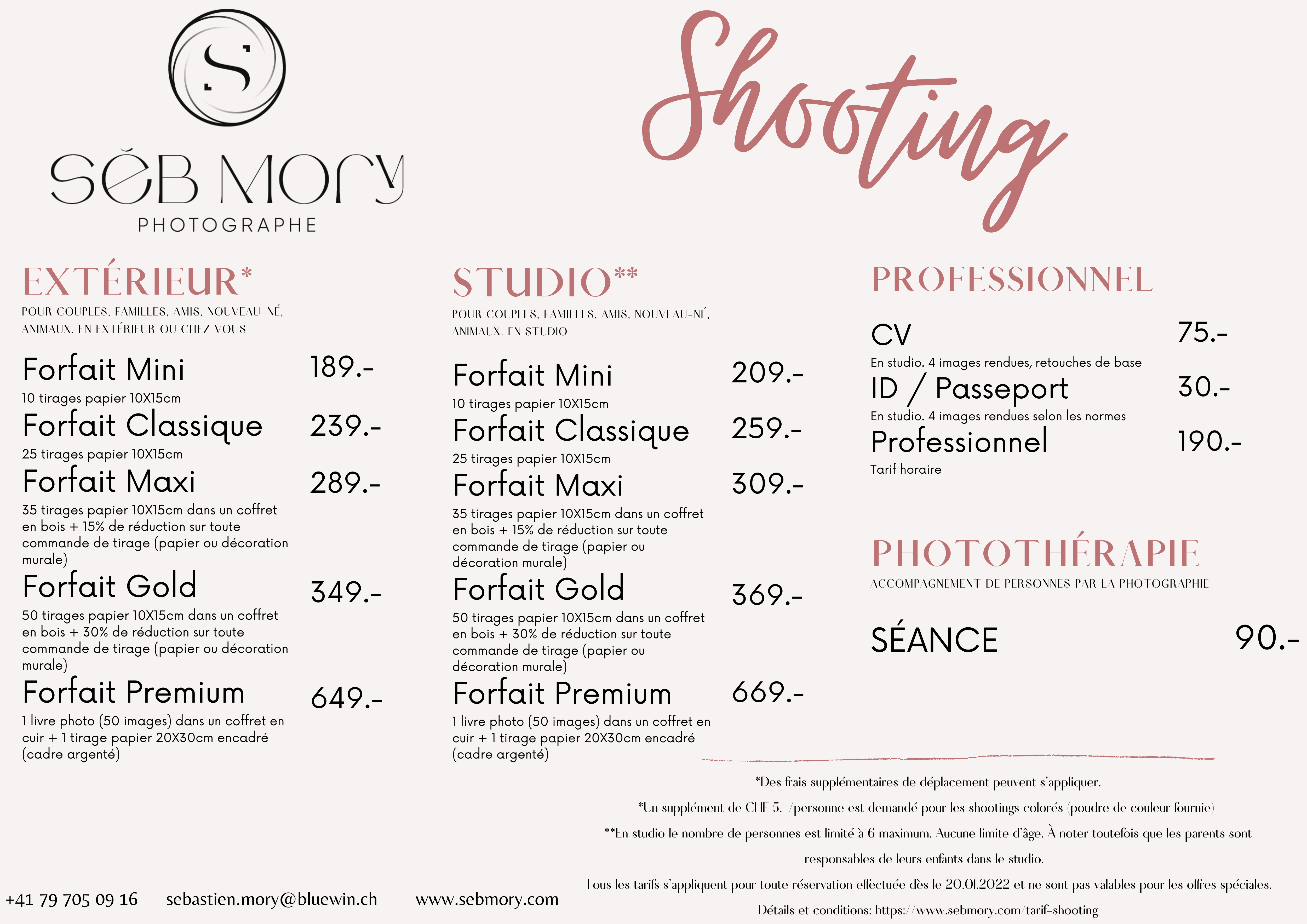 Tarifs-shooting
